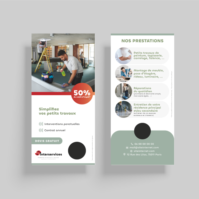 Flyer Travaux du quotidien personnalisé