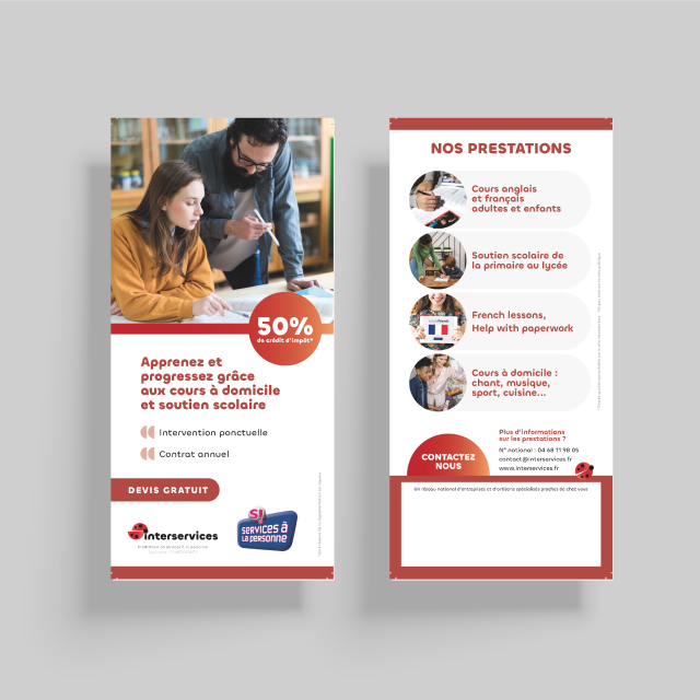 Flyer Soutien Scolaire et Cours à domicile personnalisé