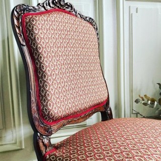 Réfection complète chaise Louis XV Régence