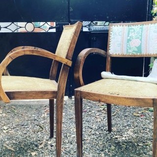 Paire de Fauteuils Bridge