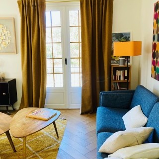 Double-Rideaux à pattes invisibles.