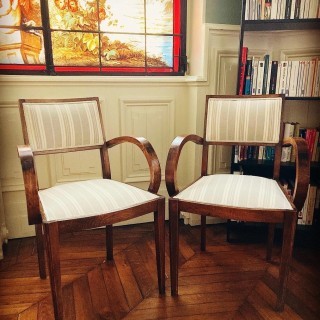 Paire de Fauteuils Bridge