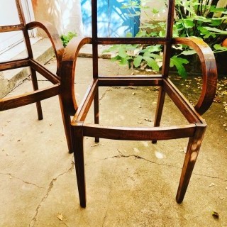 Paire de Fauteuils Bridge