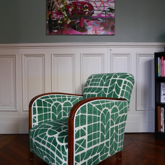 Changement de Couverture d'un Fauteuil Art Déco