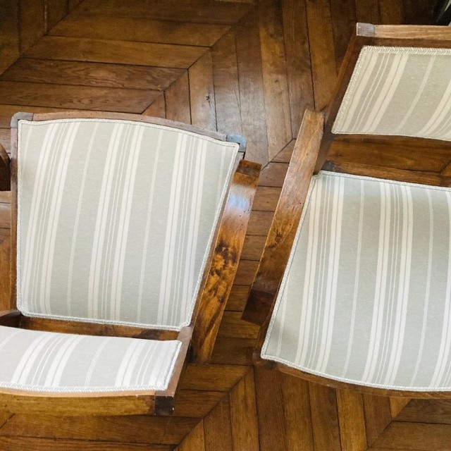 Paire de Fauteuils Bridge