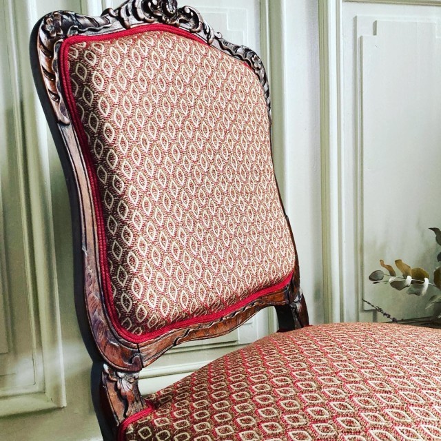 Réfection complète chaise Louis XV Régence