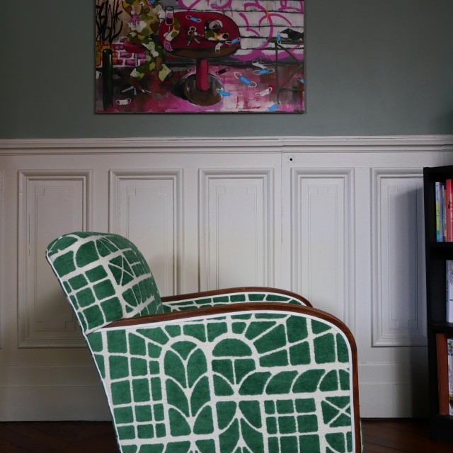 Changement de Couverture d'un Fauteuil Art Déco