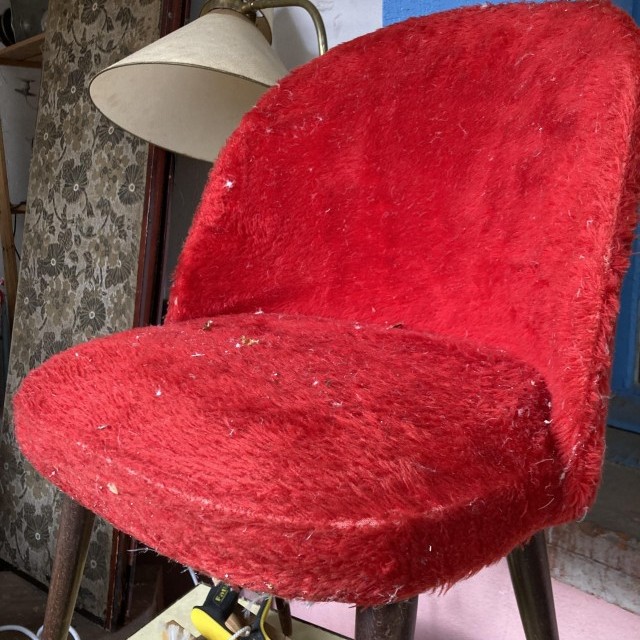 Restauration Chaise Seventies Pieds Compas