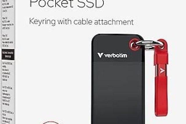 Disque SSD externe Verbatim Pocket - 1To (Noir/Orange)