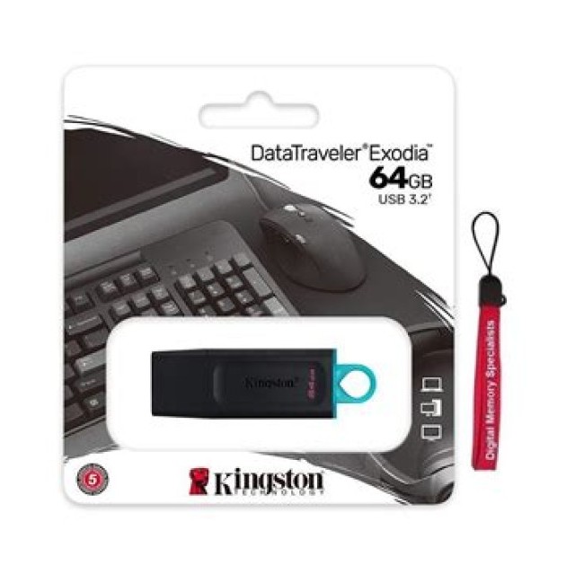 Kingston DataTraveler Exodia - 64Go (Bleu/Noir)