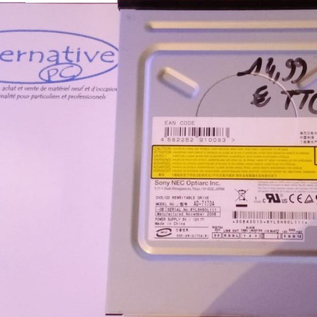 Sony NEC Optiarc Graveur DVD interne AD-7170A