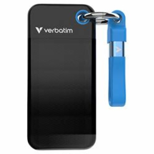 Disque SSD externe Verbatim Pocket - 1To (Noir/Bleu)