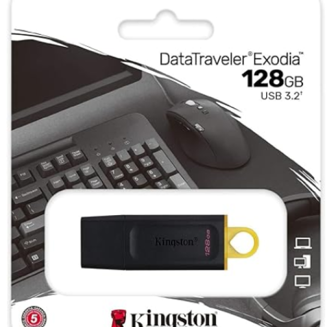 Kingston DataTraveler Exodia - 128Go (Jaune/Noir)