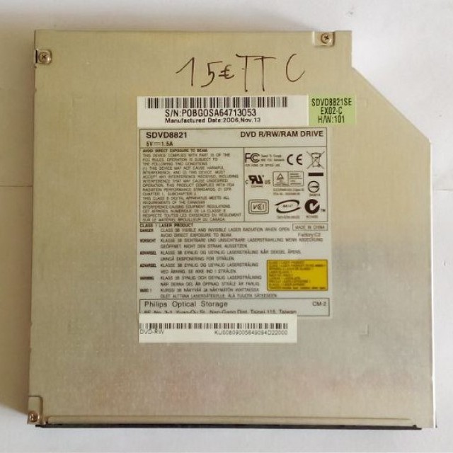 Graveur DVD Philips Optical SDVD8821