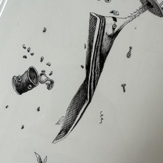 Maye - Le Penseur, ORIGINAL 75 x 55 cm, 2018