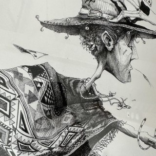 Maye - Le Penseur, ORIGINAL 75 x 55 cm, 2018