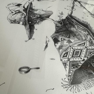 Maye - Le Penseur, ORIGINAL 75 x 55 cm, 2018