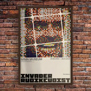 Invader - Affiche Exposition RUBIKCUBIST 8