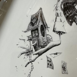 Maye - Le Penseur, ORIGINAL 75 x 55 cm, 2018