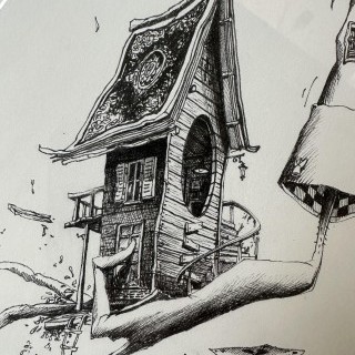 Maye - Le Penseur, ORIGINAL 75 x 55 cm, 2018