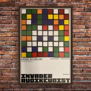 Invader - Affiche Exposition RUBIKCUBIST 1
