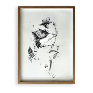 Maye - Le Penseur, ORIGINAL 75 x 55 cm, 2018