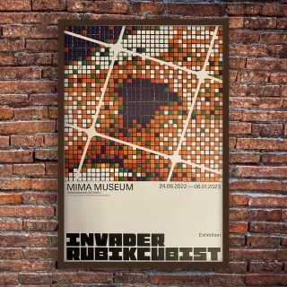 Invader - Affiche Exposition RUBIKCUBIST 4