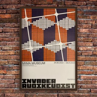 Invader - Affiche Exposition RUBIKCUBIST 10