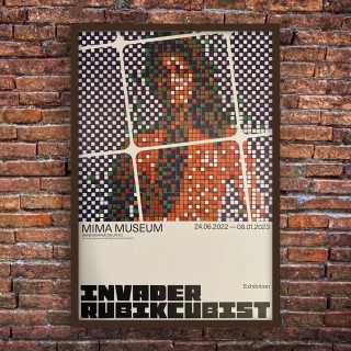 Invader - Affiche Exposition RUBIKCUBIST 7