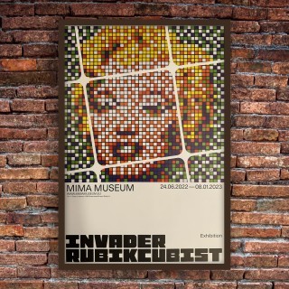 Invader - Affiche Exposition RUBIKCUBIST 6