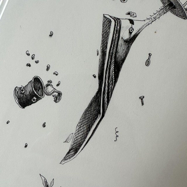 Maye - Le Penseur, ORIGINAL 75 x 55 cm, 2018