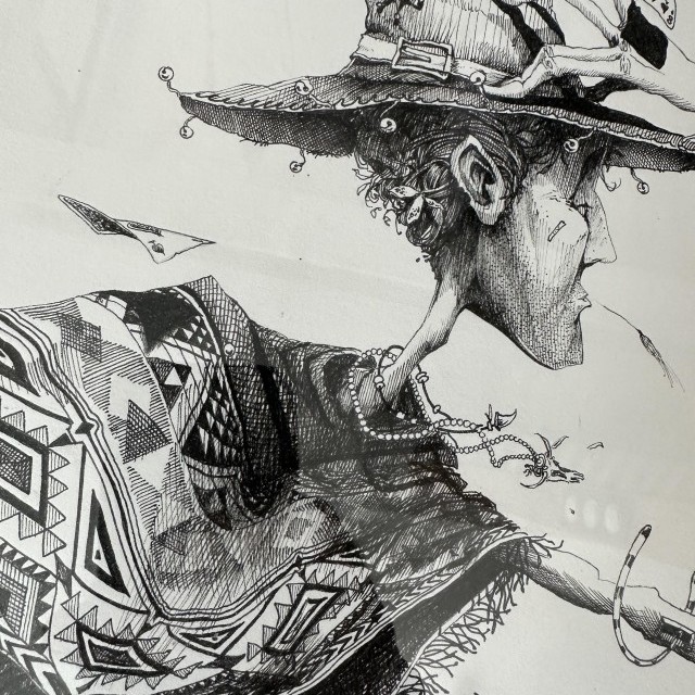 Maye - Le Penseur, ORIGINAL 75 x 55 cm, 2018