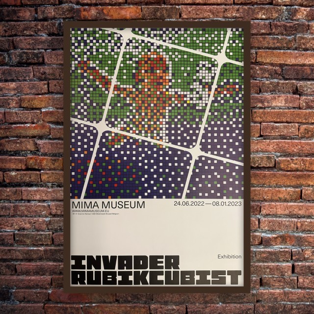 Invader - Affiche Exposition RUBIKCUBIST 3