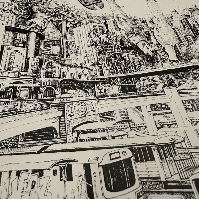 Maye - Sérigraphie - Métro, boulot, dépôt