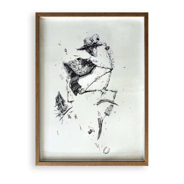 Maye - Le Penseur, ORIGINAL 75 x 55 cm, 2018