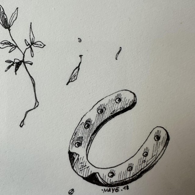 Maye - Le Penseur, ORIGINAL 75 x 55 cm, 2018