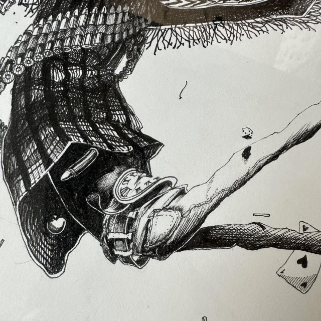 Maye - Le Penseur, ORIGINAL 75 x 55 cm, 2018