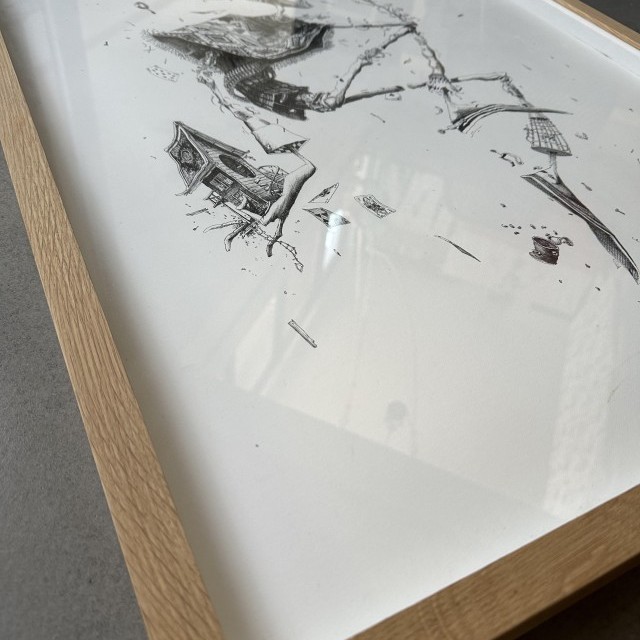 Maye - Le Penseur, ORIGINAL 75 x 55 cm, 2018