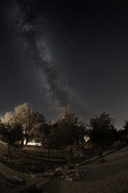 Le jardin avec la voie lactée