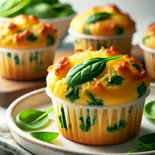 Muffins au Fromage et Épinards