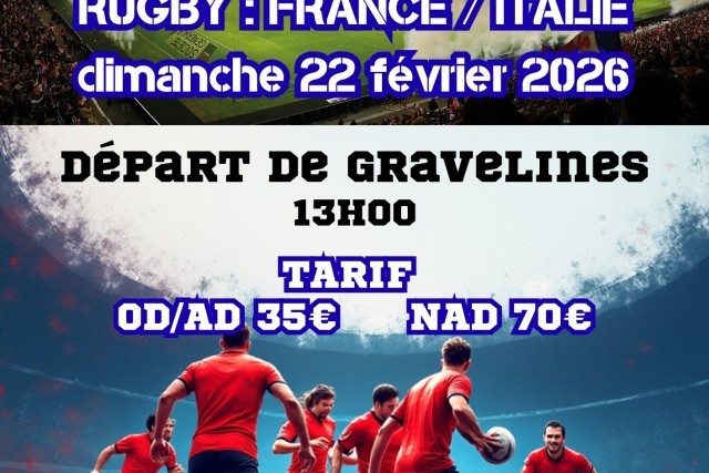 MATCH RUGBY - FRANCE / ITALIE