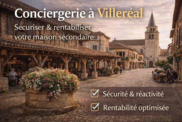 Conciergerie à Villeréal : sécuriser et rentabiliser votre maison secondaire dans l’un des plus beaux villages du Lot-et-Garonne