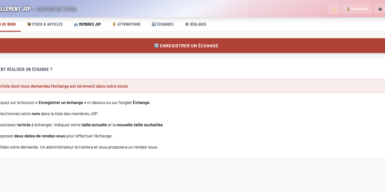 La gestion de l'habillement départemental