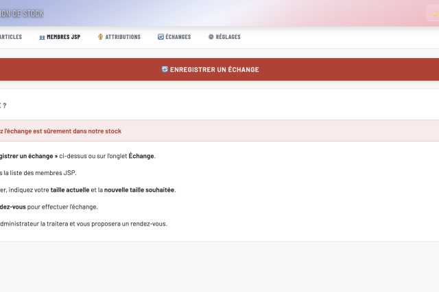 La gestion de l'habillement départemental